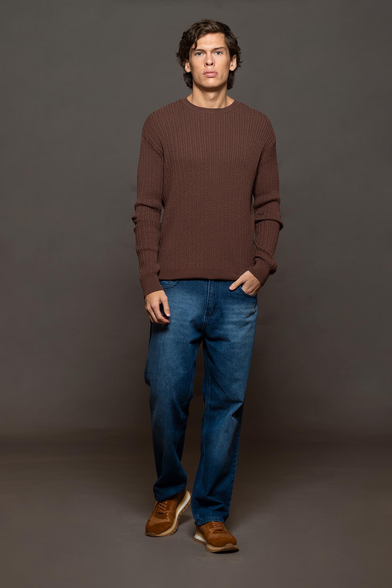 5246CH - SWEATER IRISH CHOCOLATE